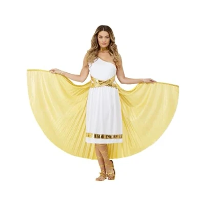 Afbeelding van Smiffys Deluxe Griekse Cape, Goud met Vleugels, 190cm/75in, Legends &amp; Mythen Fancy Dress, Oud verkleedaccessoires