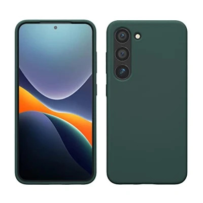 Afbeelding van kwmobile telefoonhoesje geschikt voor Samsung Galaxy S23 Hoesje met siliconen coating Smartphone case in blauwgroen