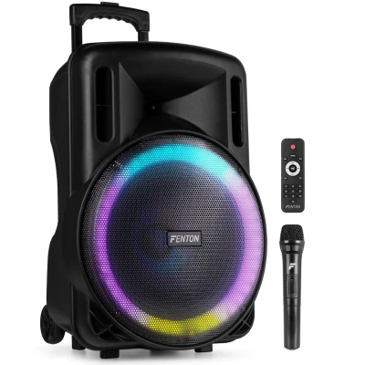 Afbeelding van Fenton FT15LED MK2 party speaker met Bluetooth Karaoke