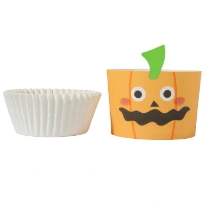 Afbeelding van PME Halloween Bakbekers met Cupcake Cases Jack o Lantern (Set van 12)