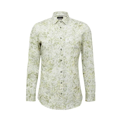 Afbeelding van s.Oliver Black Label Tailored FIT Gemustertes Overhemd, Heren, Maat: 38, Olivgrün