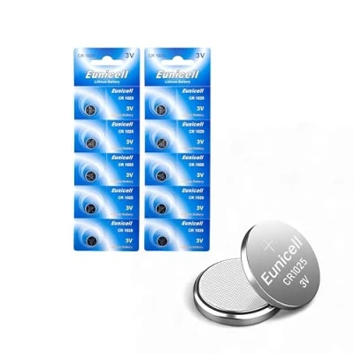 Afbeelding van Eunicell CR1025 5033LC Lithium Blister Pack 3V 3 Volt Coin Cell Batterijen (10 stuks)