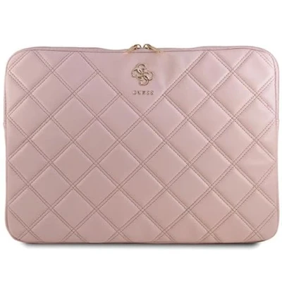 Afbeelding van Guess Quilted Big 4G Logo Universele Laptoptas (Geschikt voor toestellen tot 16&quot;) Roze