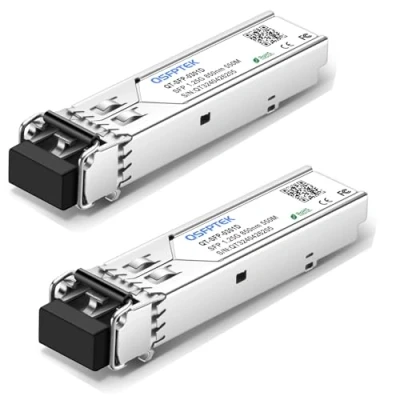 Afbeelding van QSFPTEK 2Pack 1000Base SX Transceiver MMF 850nm, 550m, , Gigabit Multimode SFP naar LC Module, Mini GBIC voor Cisco GLC MMD, Meraki MA 1GB SX, Mikrotik, Supermicro, Ubiquiti, Netgear