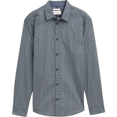 Afbeelding van Tom Tailor Overhemd Met Print 1045935xx10 37673 Mannen Maat XL