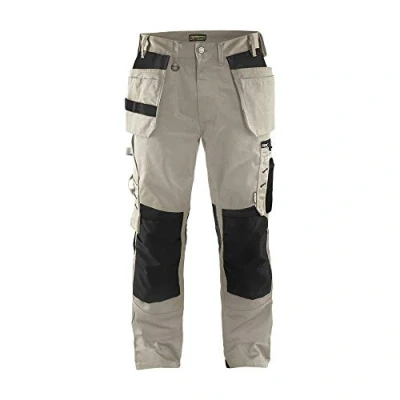 Afbeelding van Blaklader Werkbroek met spijkerzakken 1555 1860 Stone/Zwart D84