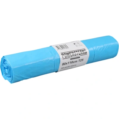 Afbeelding van PowerSterko Afvalzak Gerecycled LDPE 80x110cm T25 blauw 300 stuks