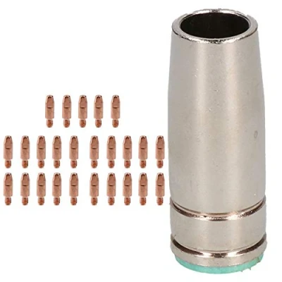 Afbeelding van 1 lijkwade &amp; 25 x 0.8mm Contact Tips MIG Lassen Binzel Stijl Euro Torch MB25