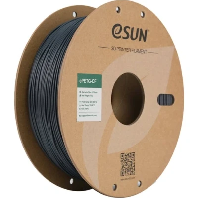 Afbeelding van eSUN PETG CF filament 1,75mm, koolstofvezel gevuld filament, 1KG spoel (2,2 LBS) 3D print materialen voor FDM printers (Donkergrijs, 1KG)