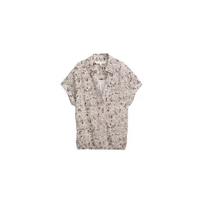 Afbeelding van TOM Tailor MIT Muster Overhemdblouse, Dames, Maat: 36, Beige abstract dot design