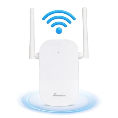 Afbeelding van wifi repeater met 1200 Mbps, signaalversterker 5 GHz &amp; 2,4 GHz, versterker, repeater, wit