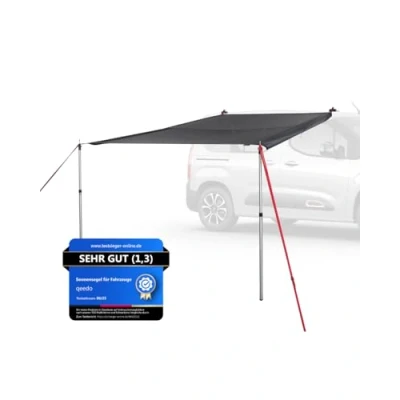 Afbeelding van qeedo Motor Tarp Universal luifel met UV bescherming (UV80), spanbanden of zuignapbevestiging, camper, caravan, auto