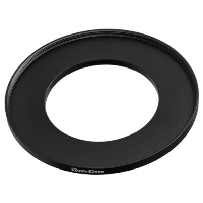 Afbeelding van vhbw Step Up Ring Adapter van 52 mm tot 82 voor Camera Lens Filteradapter, metaal, Zwart
