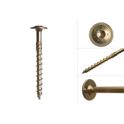 Afbeelding van Tellerkopschroeven Geel Verzinkt 6.0 x 70 mm Torx 30 Per Stuk