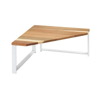 Afbeelding van WENKO Keukenhoekplank Mod. Louisa, klein rek voor het werkblad, van acaciahout en metaal, creëert meer opbergruimte in de keuken, 30 x 15 cm, wit