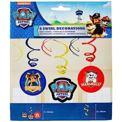 Afbeelding van Paw Patrol Happy Swirl Hangdecoratie 6 stuks