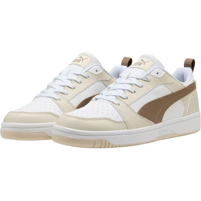 Afbeelding van Puma Rebound V6 Laag, Wit Totally Taupe Alpine Sneeuw, 40.5 EU