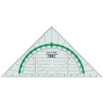 Afbeelding van M+R Green Line geodriehoek, 16 cm geodriehoek