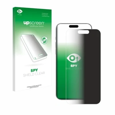 Afbeelding van upscreen Privacy Schermbeschermer voor Apple iPhone 16 Screen Protector Anti Spy, Antikras, Vingerafdruk