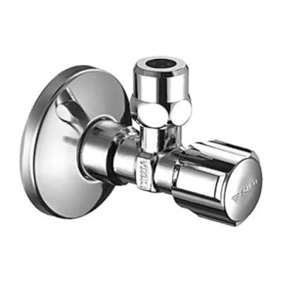 Afbeelding van Kirchhoff SCHELL haakse kraan chroom, 3/8&quot;ET x 3/8&quot; 10 mmQ, met rozet 49060699