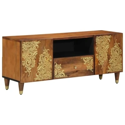 Afbeelding van vidaXL TV kast 105x33x46 cm Massief Mangohout