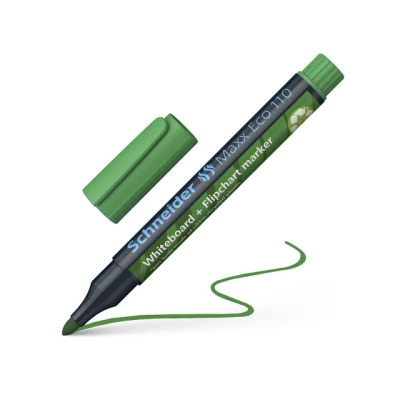 Afbeelding van 10x Schneider whiteboard + flipchart marker Maxx Eco110 groen