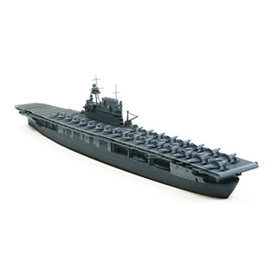 Afbeelding van Tamiya 1:700 WL vliegtuigdrager USS Yorktown CV 5 plastic bouwpakket modelbouw getrouwe replica gedetailleerd knutselen hobby monteren, marineblauw