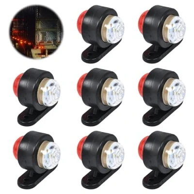 Afbeelding van Nizirioo 12 / 24 V led begrenzingslampen: 8 stuks mini zijmarkeringslampen, positielampen, markering, waterdicht voor aanhanger, vrachtwagen, auto, caravan, camper, wit, rood