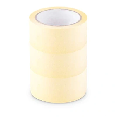 Afbeelding van SCLEY Afdekband, crêpetape breedte 48 mm, lengte 33 m, 3 stuks schildertape, schilderscrupe geel, plakband voor schilderwerk serie *545*, A0303 450148