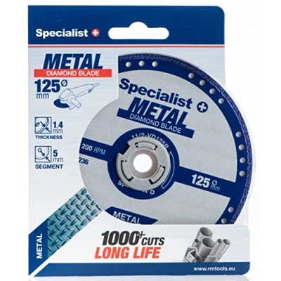 Afbeelding van Diamant doorslijpschijf voor metaal 125 mm x 1,4mm