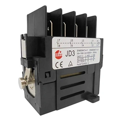 Afbeelding van Motorbeveiliging (relais) KEDU JD3 400V 50Hz met 4 sluiters, 10 pins