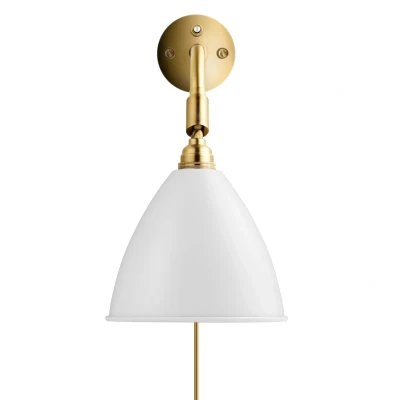 Afbeelding van GUBI Bestlite BL7 wandlamp mat wit messing