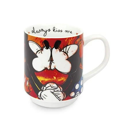 Afbeelding van Egan PWM21I/S beker, model Sweet Love, porselein, rood, 1 stuk (1 stuk), 350 ml