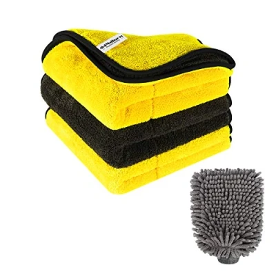 Afbeelding van Droogdoek voor de auto, 6 + 1 stuks, krasvrij, auto reinigingsset, droogdoeken microvezeldoek, groot, extreem zacht en absorberend, multifunctionele reinigingscombinatie motorfiets