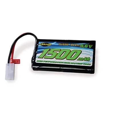 Afbeelding van Carson 500608229 9,6 V/1500 mAh NiMH Power accu TAM, oplaadbaar, met Tamiya stekker, accupack voor RC auto, reserveaccu op afstand bestuurd voertuig, hoogwaardig, modelbouw, meerkleurig