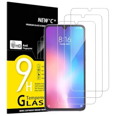 Afbeelding van NEW&#039;C 3 Stuks, Screen Protector voor Xiaomi Mi 9 Se, Play, Gehard Glass Schermbeschermer Film 0.33 mm ultra transparant, resistent