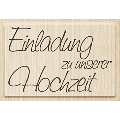 Afbeelding van Knorr Prandell 211800002 Pronde211800002 Houten Stempel (Bruiloft) Motief Grootte 6,5 x 4,1 cm Motiefuitnodiging voor onze bruiloft