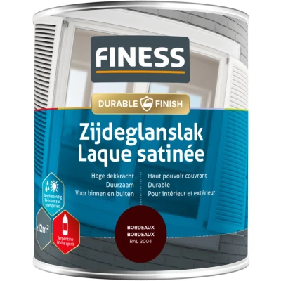 Afbeelding van finess zijdeglanslak ral 3004 0.75 ltr