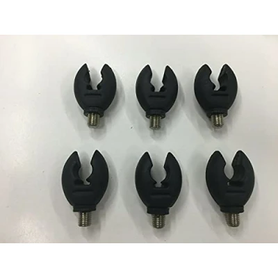 Afbeelding van TMC 6 x Black Rod Rubber Butt Grips/Rests. Flexibel. Karper en Grof Vissen. steunen, hengel