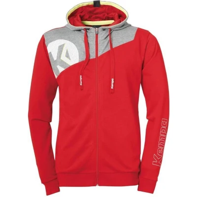 Afbeelding van Kempa Core 2.0 Hood Jacket Rood Donker Grijs Melange Maat S