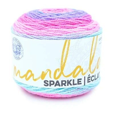 Afbeelding van Lion Brand Yarn, 94 acryl/6 procent metallic poly, veelkleurig (Draco 313), één maat