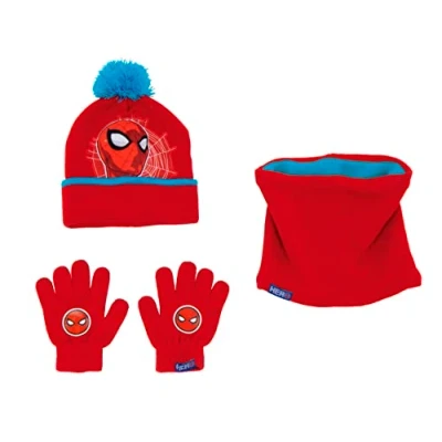 Afbeelding van Muts, Handschoenen en Nekwarmer Spider Man Great power Blauw Rood