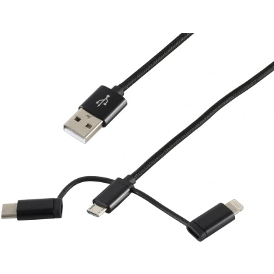 Afbeelding van S Conn 14 50068 1m USB A Micro B Male Zwart kabel (1 m, 2.0),
