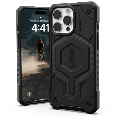 Afbeelding van Apple iPhone 16 Pro Max Hoesje Kunststof UAG Hardcase/Backcover Zwart Telefoonhoesje Shockproof/Valbescherming