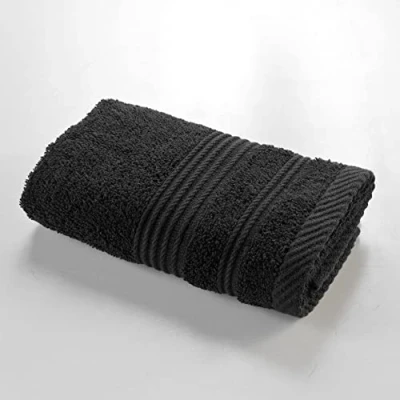 Afbeelding van douceur d&#039;intérieur, Handdoek, 30 x 50 cm, zwart, 100% katoen, schroevendraaier