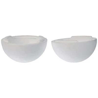 Afbeelding van Glorex 6 3803 839 piepschuim bal deelbaar, halve schalen, wit, diameter ca. 15 cm, voor veelzijdig knutselen en decoreren
