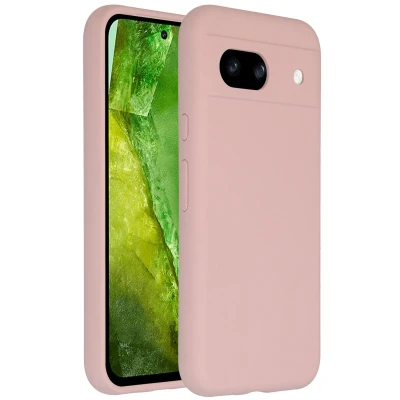 Afbeelding van Google Pixel 8a Hoesje Siliconen en TPU (zacht) Accezz Softcase/Backcover Roze Telefoonhoesje