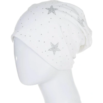 Afbeelding van Chemo Muts Alopecia Beanie Sterretjes Ecru One Size (0106)