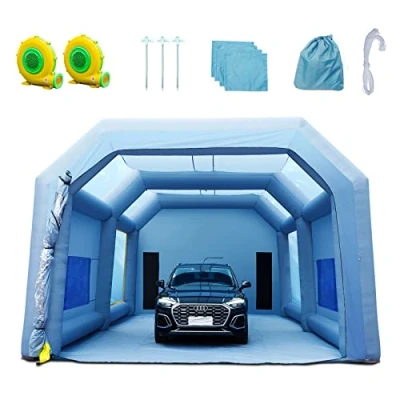 Afbeelding van VEVOR draagbare opblaasbare Spuitcabine verfcabine 1100 950W 10x6x4m anti spray voor doe het zelfprojecten hobby verfmachine gereedschap