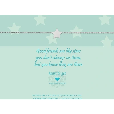 Afbeelding van Heart To Get B105STA13S Armband Star Good Friends are.... zilver